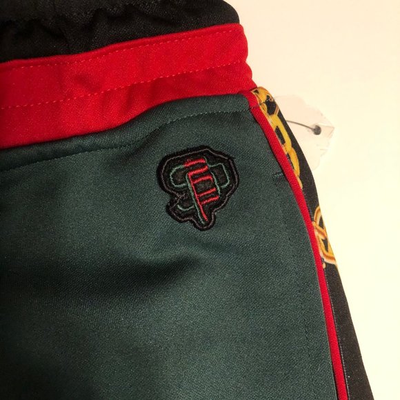 Boys M 10-12 Southpole Green Red and Black Track Pants - Picture 6 of 10